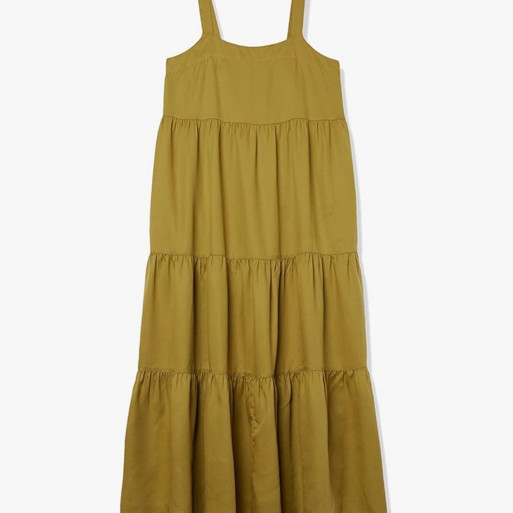 The Drop Britt Plus Size Maxi Dress W/Pockets Olive 5X